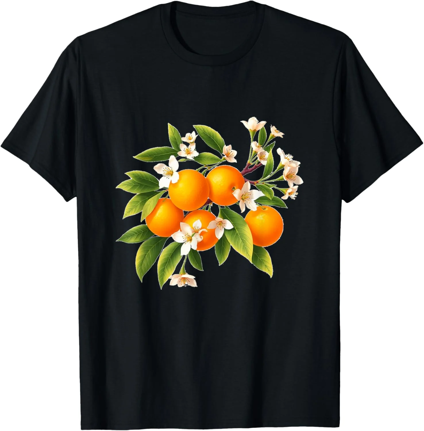 Fresh Citrus Fruit Orange Branch Tropical Bloom T-shirt Fresh Citrus Fruit Orange Branch Tropical Bloom T-shirt