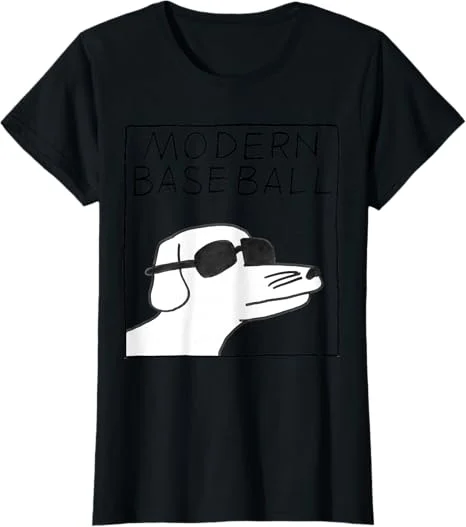 Modern Baseball Funny Cartoon Canine Wearing Shades Design T-shirt Modern Baseball Funny Cartoon Canine Wearing Shades Design T-shirt